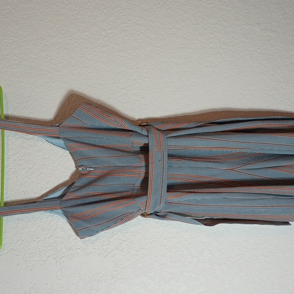 NWT June & Hudson blue & orange stripe jumper spring brunch summer casual - Picture 3 of 7